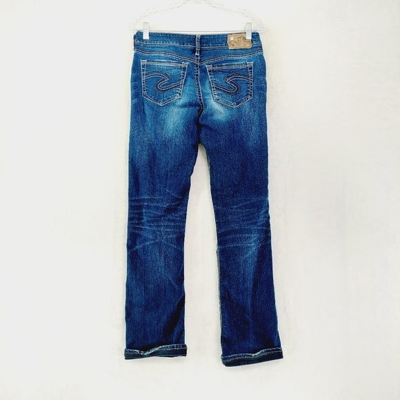 Silver Jeans Suki Mid Slim Boot Blue Casual Denim Jeans P2410 - Picture 5 of 11